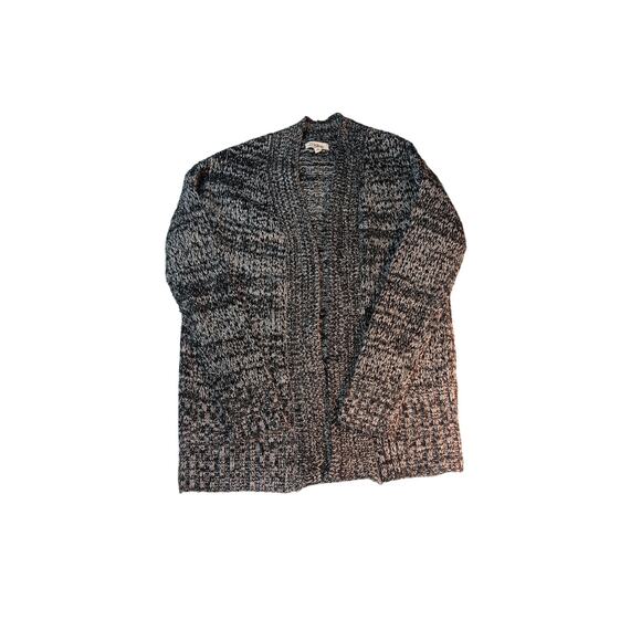 JJ Basics Marled Knit Cardigan Open Front Chunky Sweater Women’s S | Cozycore - Picture 1 of 8